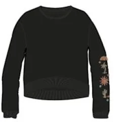 Chica Recycled Cotton Oversized Sweatshirt - Black
