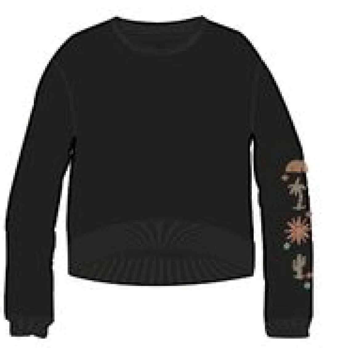 Chica Recycled Cotton Oversized Sweatshirt - Black