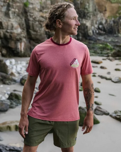 Classic Active Recycled T-Shirt - Mineral Red Marl