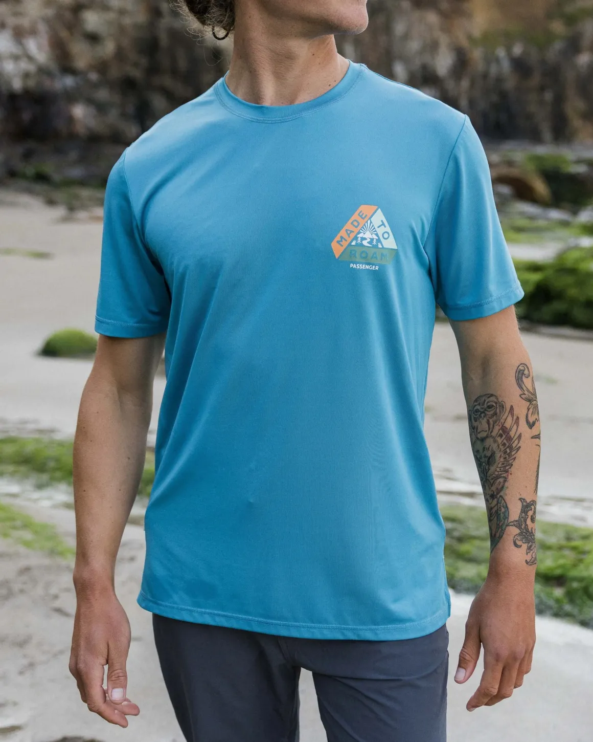 Classic Active Recycled T-Shirt - Blue Pool