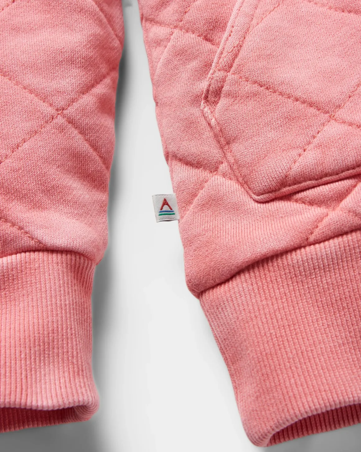 Clementine Recycled Quilted Button Up Hoodie - Shell Pink