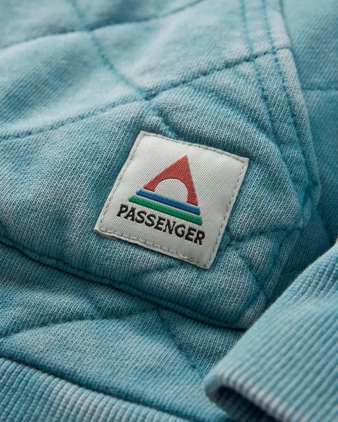 Clementine Recycled Quilted Button Up Hoodie - Blue Pool