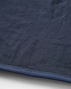 Clover Recycled Cotton-Lined Sherpa Fleece - Deep Blue Camo Pattern