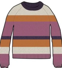 Comfort Organic Cotton Knitted Sweater - Rhubarb Multi Stripe