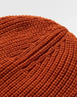 Compass Recycled Beanie - Rust