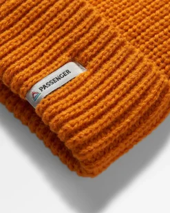 Compass Recycled Beanie - Sunrise Orange