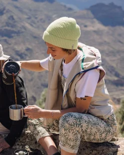 Compass Recycled Beanie - Lime Juice