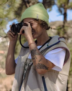 Compass Recycled Beanie - Lime Juice