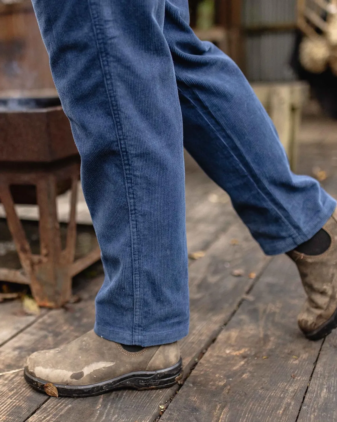 Compass Recycled Corduroy Pant - Dark Denim