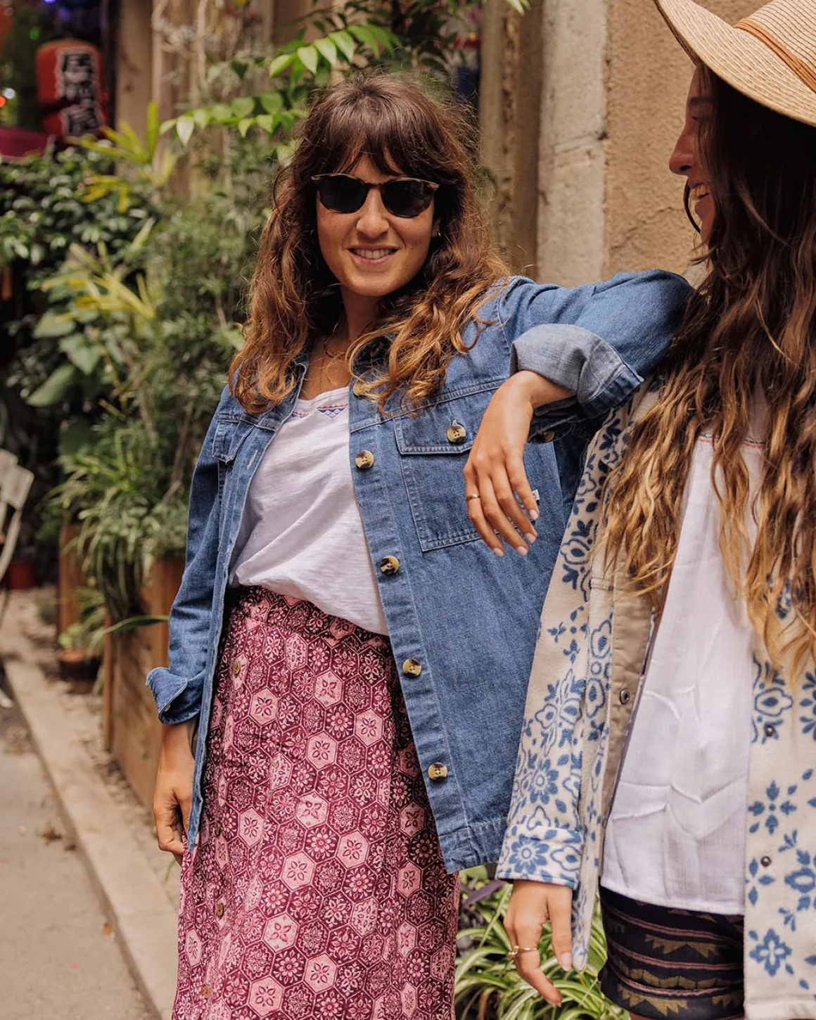 Coral Organic Cotton Long Sleeve Shirt - Washed Denim