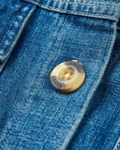 Coral Organic Cotton Long Sleeve Shirt - Washed Denim