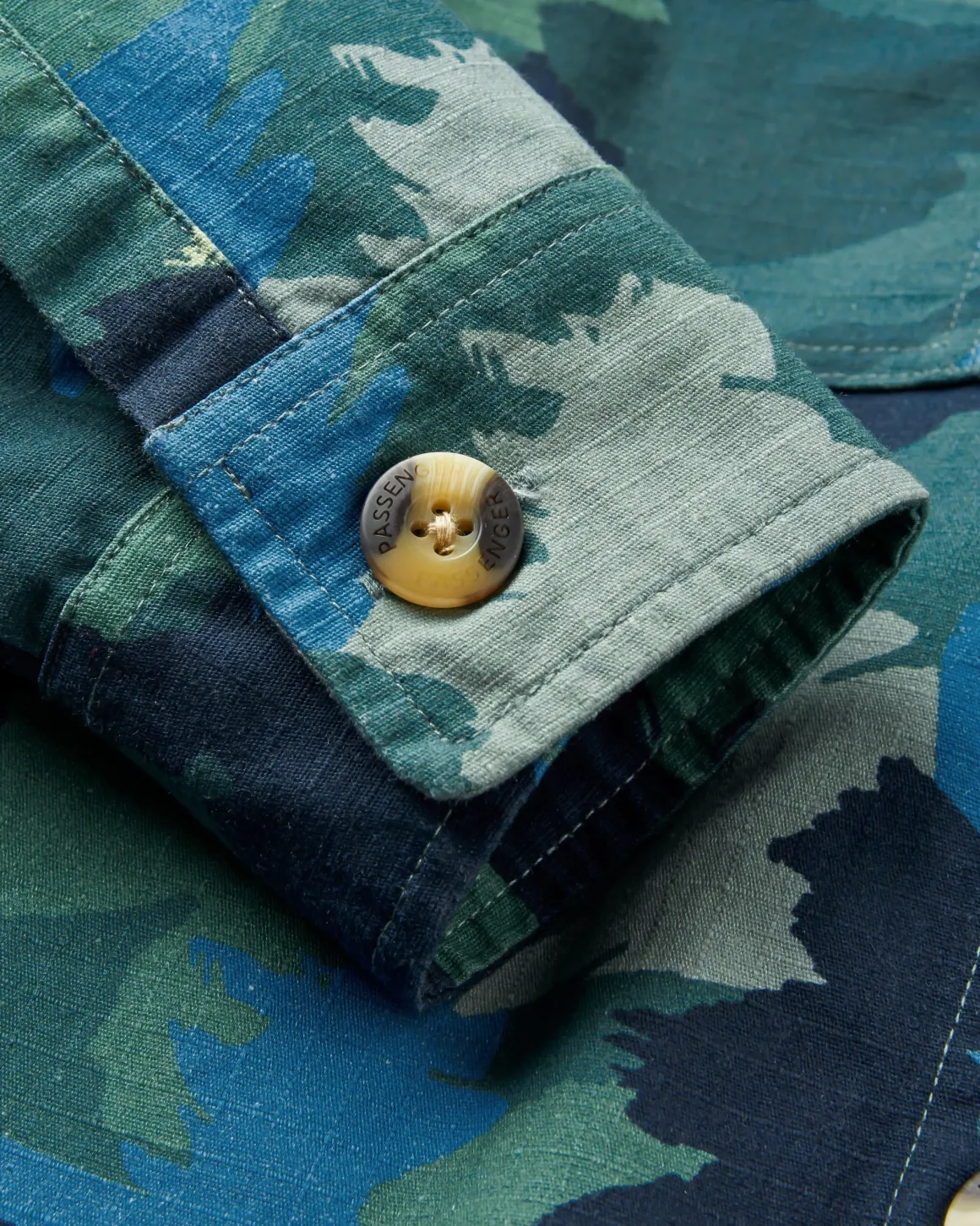 Coral Organic Cotton Long Sleeve Shirt - Alpine Camo Rain Forest