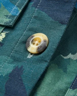 Coral Organic Cotton Long Sleeve Shirt - Alpine Camo Rain Forest