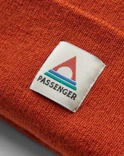 Core Recycled Acrylic High-Top Beanie - Rust