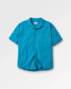 Cove Organic Cotton Short Sleeve Shirt - Blue Pool