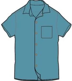 Cove Organic Cotton Short Sleeve Shirt - Blue Pool