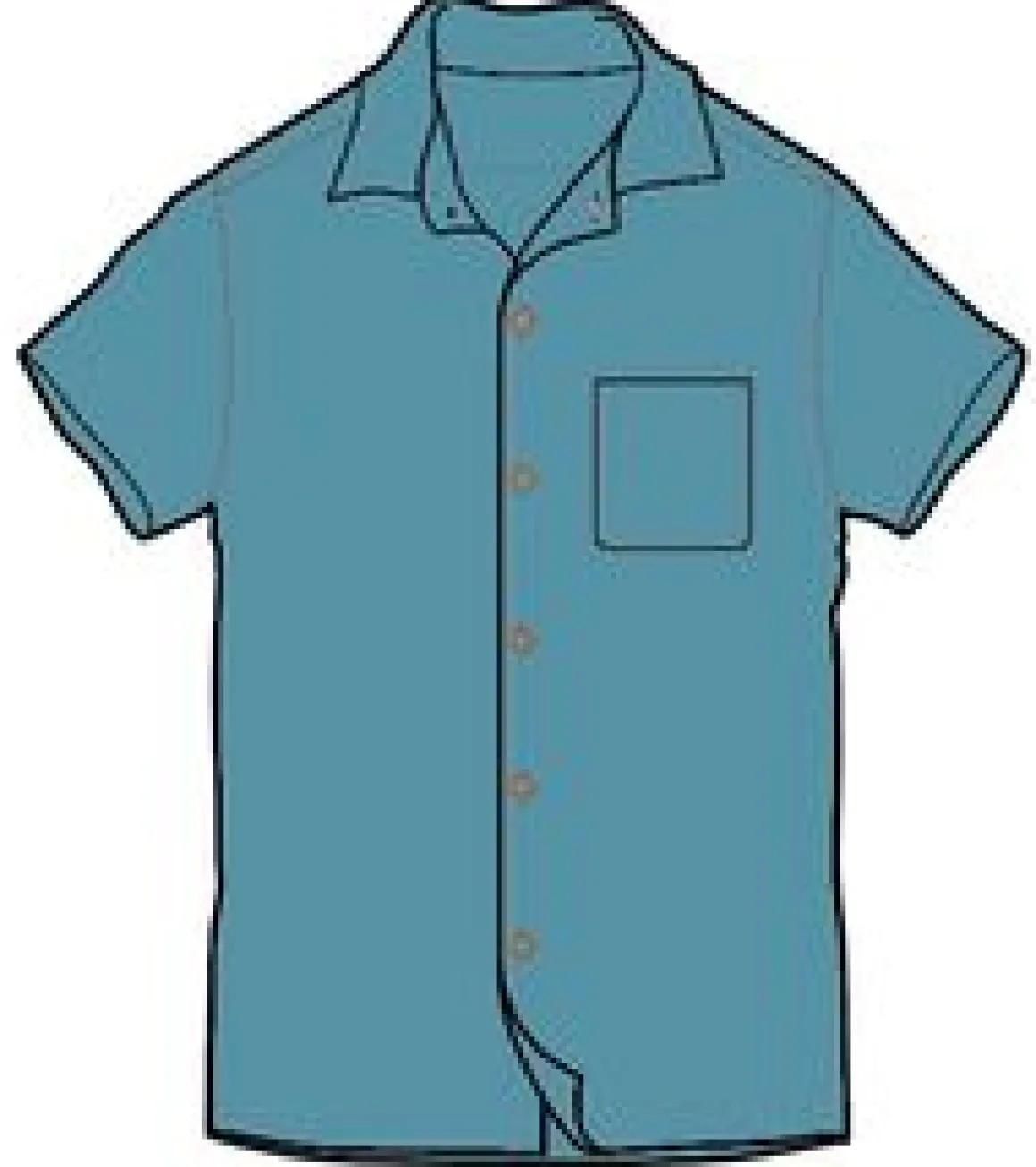 Cove Organic Cotton Short Sleeve Shirt - Blue Pool