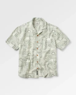 Cove Organic Cotton Short Sleeve Shirt - Vintage Patchwork Pistachio