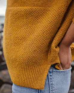 Cove Recycled Knitted Sweater - Amber Gold
