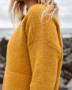Cove Recycled Knitted Sweater - Amber Gold