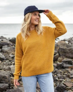 Cove Recycled Knitted Sweater - Amber Gold