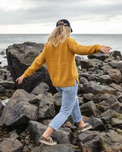 Cove Recycled Knitted Sweater - Amber Gold