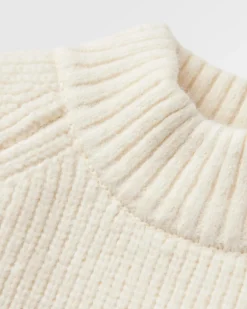 Cozy Cable Recycled Knitted Sweater - Off White