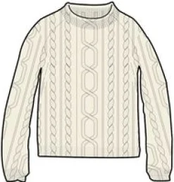 Cozy Cable Recycled Knitted Sweater - Off White