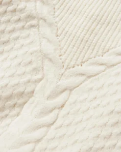 Cozy Cable Recycled Knitted Sweater - Off White