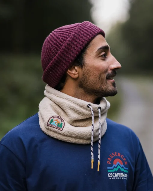 Cozy Sherpa Fleece Neck Gaiter - Oatmeal