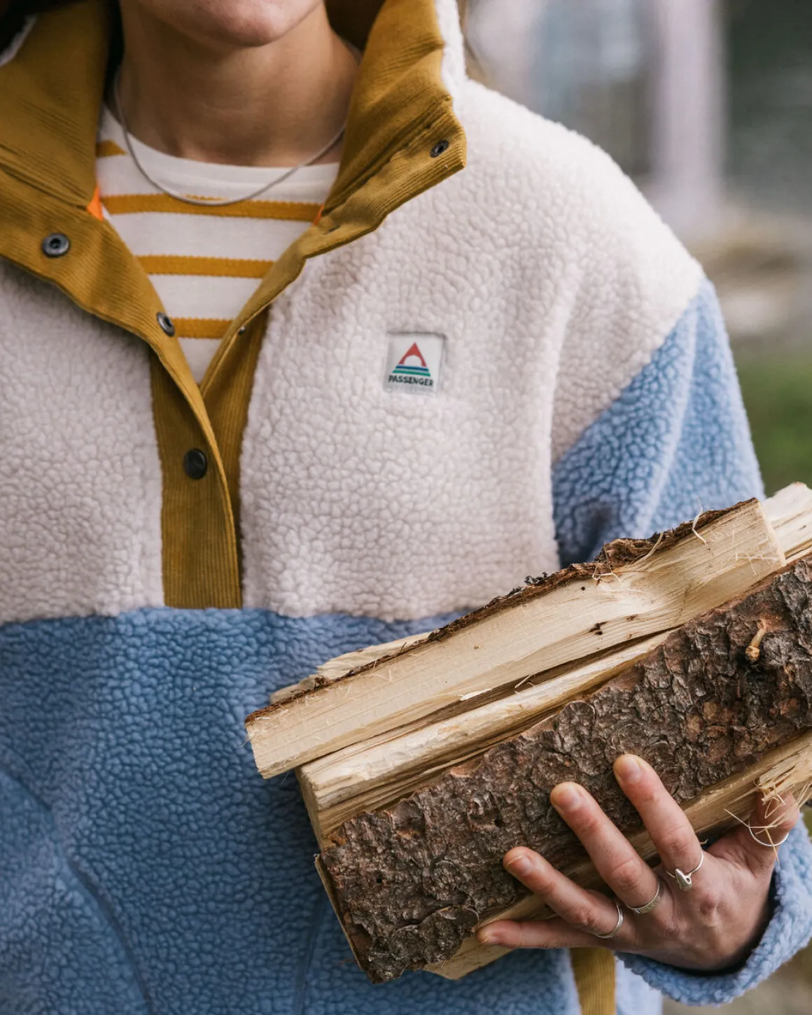 Create Recycled Deep-Pile Sherpa Fleece - Blue Fog
