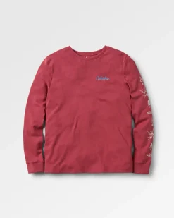 Dawn Recycled Cotton Long Sleeve T-Shirt - Earth Red