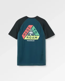 Dawn To Dusk Recycled Active T-shirt - Dark Denim