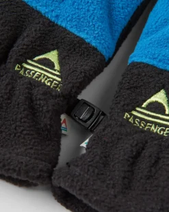 Daytrip Recycled Polar Fleece Touch Screen Gloves - Black/Tidal Blue
