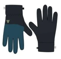 Daytrip Recycled Polar Fleece Touch Screen Gloves - Black/Tidal Blue