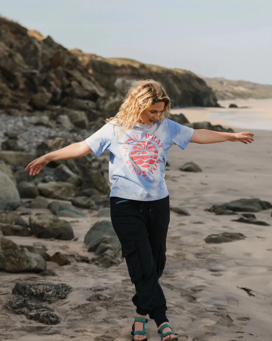 Discovery Organic Cotton T-Shirt - Tie Dye Cornflower