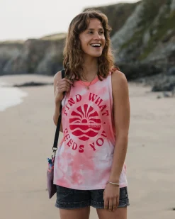 Discovery Organic Cotton Tank Top - Tie Dye Shell Pink