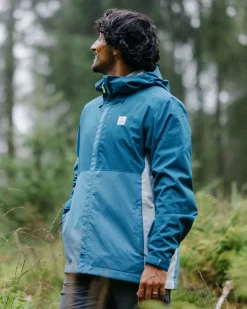 Downpour Recycled Waterproof Jacket - Tidal Blue/Blue Steel
