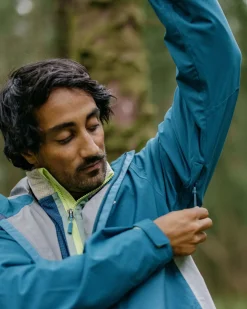 Downpour Recycled Waterproof Jacket - Tidal Blue/Blue Steel