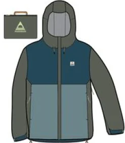 Downpour Recycled Waterproof Jacket - Tidal Blue/Arctic/Dusty Olive