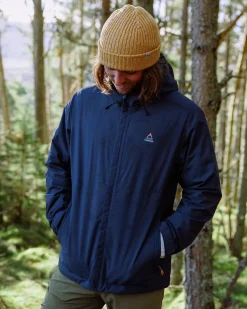 Downpour Recycled Waterproof Jacket - Rich Navy