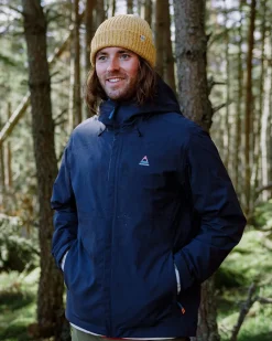 Downpour Recycled Waterproof Jacket - Rich Navy
