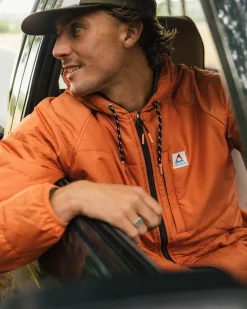 Dylan Recycled Insulated Full Zip Jacket - Burnt Orange