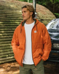 Dylan Recycled Insulated Full Zip Jacket - Burnt Orange