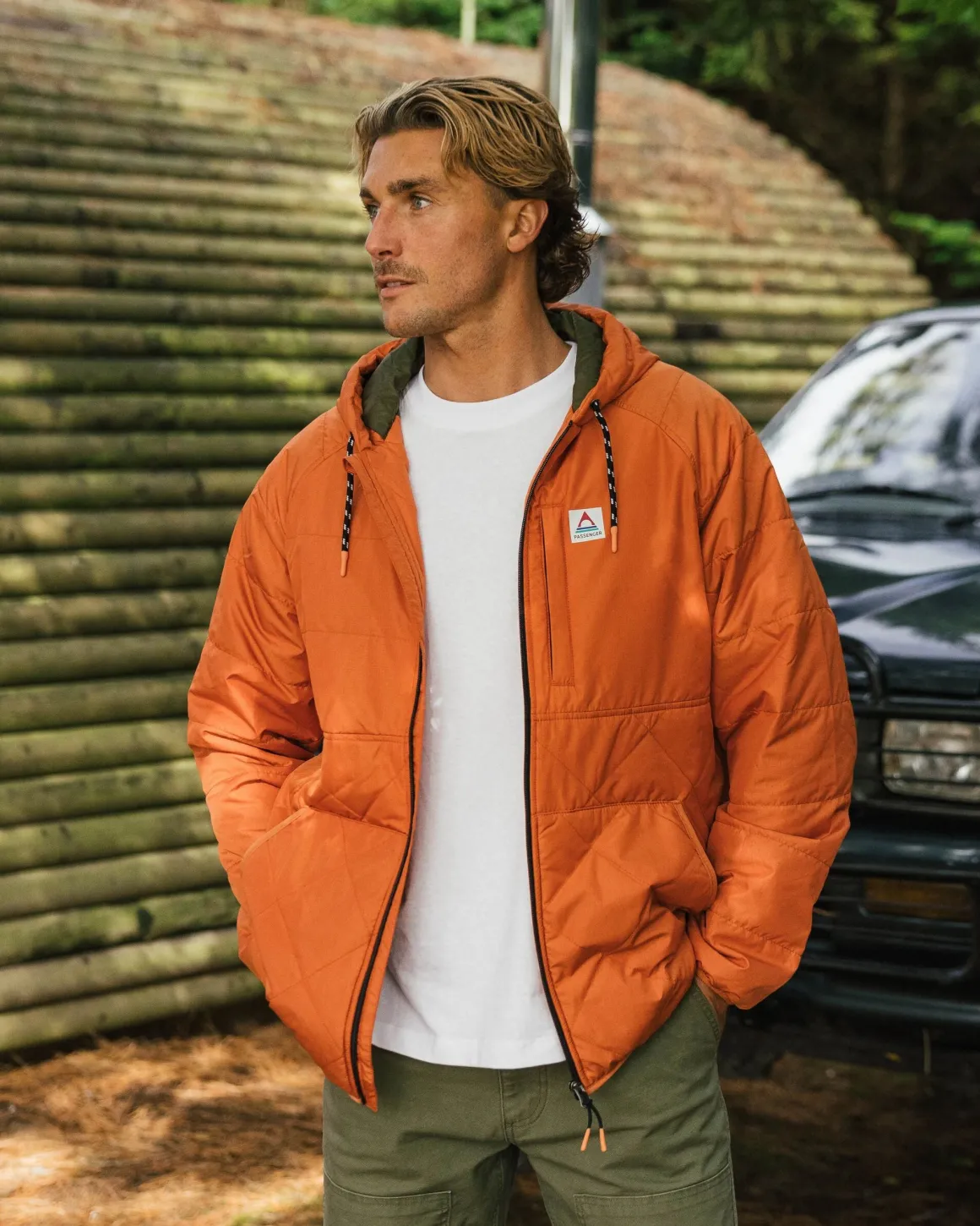 Dylan Recycled Insulated Full Zip Jacket - Burnt Orange