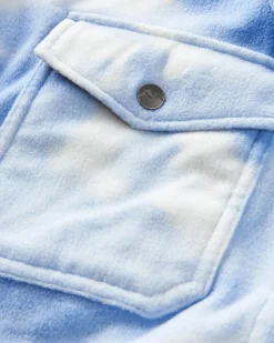 East Recycled Polar Fleece Long Sleeve Shirt - Tie Dye Cornflower