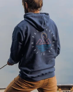 Escapism Recycled Cotton Hoodie - Dark Denim