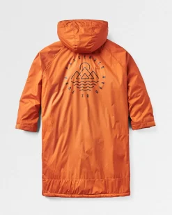 Escapism Recycled Sherpa Lined Changing Robe - Rust