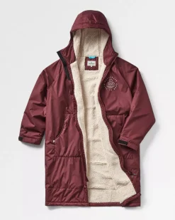 Escapism Recycled Sherpa Lined Changing Robe - Windsor Wine