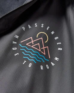 Escapism Recycled Towel Lined Changing Robe - Black